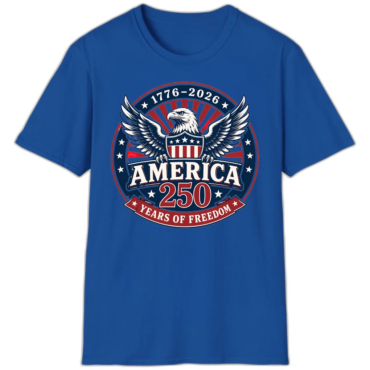 America 250 Years Of Freedom Celebration T-Shirt in Royal